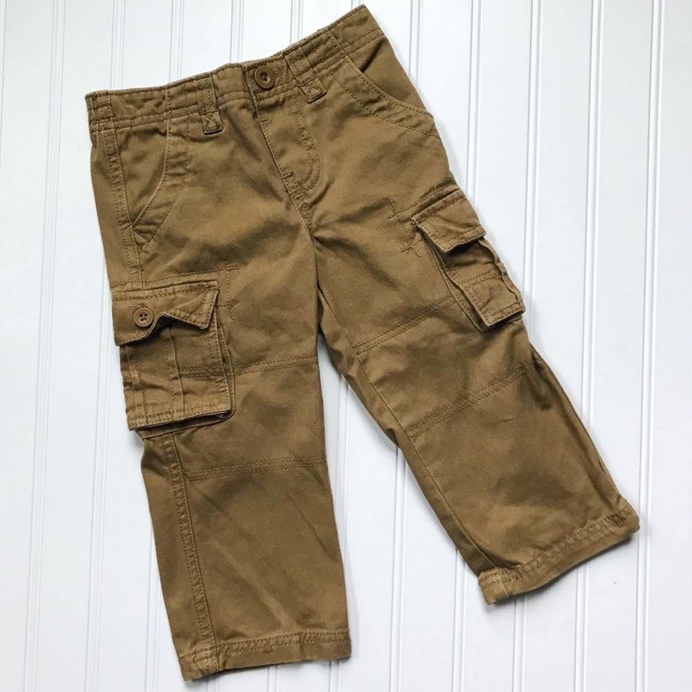 •Healthtex• twill camel cargo pants